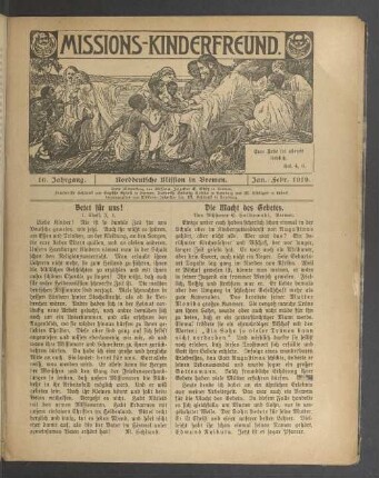 16. Jahrgang. jan./ febr. 1919