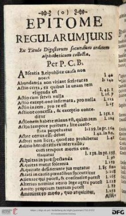 Epitome regularum juris