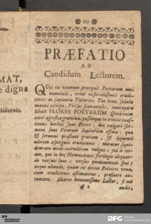 Praefatio ad Candidum Lectorem.