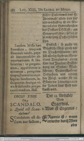 Locus XXIII. De Scandalo