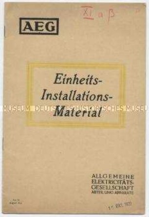 Einheits-Installations-Material