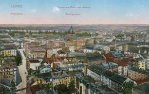 Leipzig: Panorama-Blick nach Westen ; Konzerthaus ; Reichsgericht