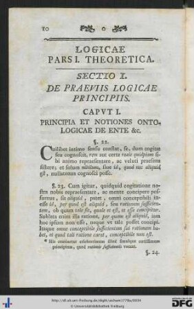 Logica Pars I. Theoretica.