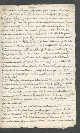 Nouveaux Melanges Philosophiques, Historiques, Critiques, etc., Troisieme Partie., Genf 1765.