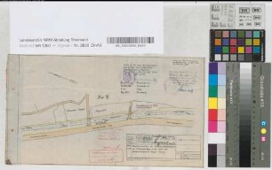 Geschlossenhalten der Schranken (Anrufschranke) am Feldwegübergang in km 70,175 der Bundesbahnstrecke Hagen-Siegen: Lageplan, M. 1:1.250 Stnr.: 51, Iwü, Bunr.: 68, Blnr.: 1