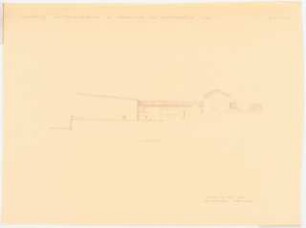 Gartenanlage Jugenddorf Maxhütte, Unterwellenborn: Vorentwurf zum Hauptgebäude: Nordansicht 1:200