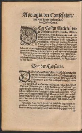 Von der Erbsünde.