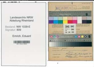 Entnazifizierung Eduard Emrich , geb. 22.05.1884 (Vertreter)