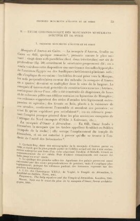 II. - Étude chronologique des monuments musulmana d'Égypte et de Syrie