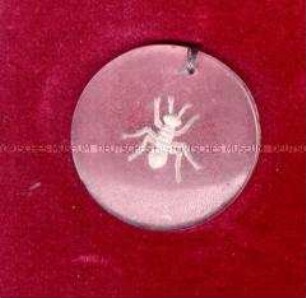 WHW-Abzeichen, Tiere des Dorfteiches: Ameise, 1. KriegsWHW, 5. Reichsstraßensammlung vom März 1940, durchgeführt vom RLB, RdK und der NSKOV