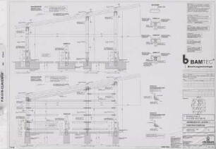 Rundholzhalle P-R-STB 12,5 /130 / 10° (Konstruktionsplan Querschnitt und Giebelwand / Plan 4)