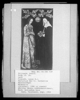 Martyrium der Heiligen Katharina (Seitenflügel, Rückseite)