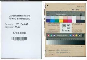 Entnazifizierung Ellen Knott , geb. 27.02.1915 (Sekretaerin)