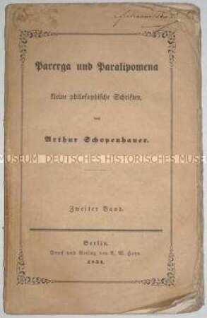 Kleine philosphische Schriften von Schopenhauer