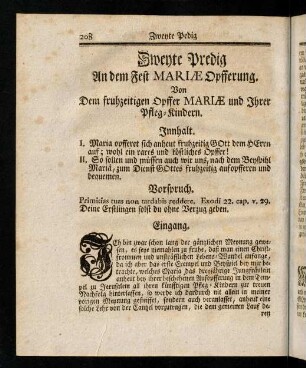 208-220, Zweyte Predig an dem Fest Mariae Opfferung