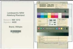 Entnazifizierung Wilhelm Brand , geb. (Magazinverwalter)