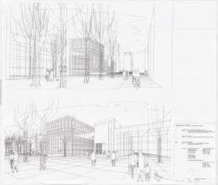 Hansjakob, Gottfried; München - Riem; Neue Messe München, Messestadt Riem - Messestadt, Wappenhalle (Perspektive)