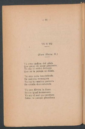 Tú y yo : (Para Elvira M.)