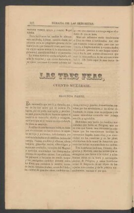 Las tres feas. - Segunda parte. : Cuento muzárabe.