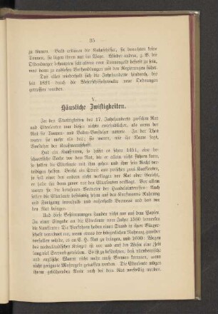 V. Häusliche Zwistigkeiten.