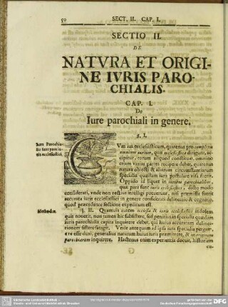 Sectio II. De Natura Et Origine Iuris Parochialis