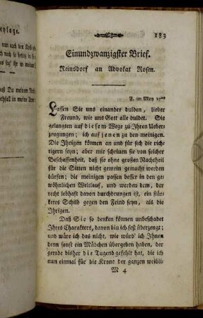 Einundzwanzigster Brief. - Fünfundzwanzigster Brief.