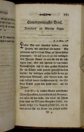Einundzwanzigster Brief. - Fünfundzwanzigster Brief.