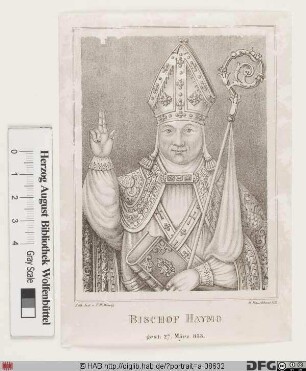 Bildnis Haimo, 840-853 Bischof von Halberstadt