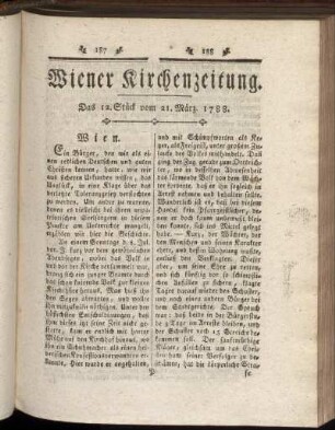 Das 12. Stück vom 21. März. 1788.