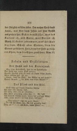 Fabeln und Erzählungen.