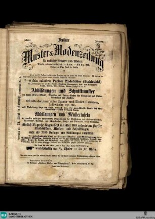 Karlsruher Tagblatt, Berliner Muster und Modenzeitung für weibliche Arbeiten und Moden