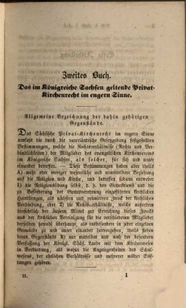 Systematische Darstellung des im Königreiche Sachsen geltenden Kirchenrechts, 2,1. Privatkirchenrecht im engeren Sinne