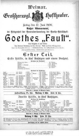 Goethes "Faust". Erster Teil