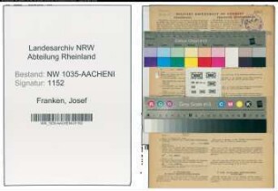 Entnazifizierung Josef Franken , geb. 10.05.1895 (Kaufmann)