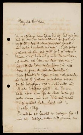 Brief von Jacob Grimm an Konrad Hofmann