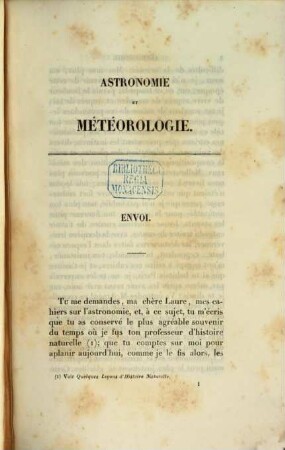 Astronomie et météorologie à l'usage des jeunes personnes d'après Arago, Laplace et W. Herschell : Orné de planches grarées sur acier