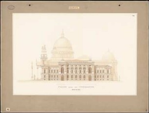 Reichstag, Berlin Zweiter Wettbewerb: Fassade gegen den Tiergarten (Südfassade)