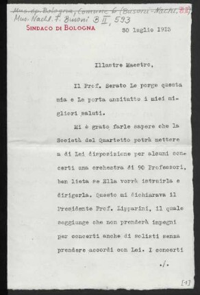 Brief an Ferruccio Busoni : 30.07.1913