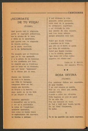 ¡Acordate de tu vieja! : Tango