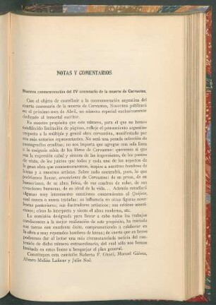 Nuestra conmemoración del IV centenario de la muerte de Cervantes