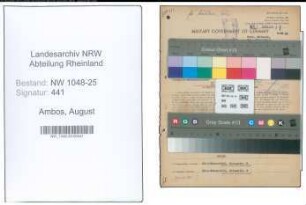 Entnazifizierung August Ambos , geb. 23.07.1894 (Schlosser)