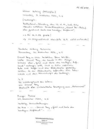 Notizen zu Vorträgen von Essad Bey