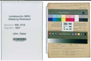 Entnazifizierung Oskar John , geb. 03.04.1897 (Spinnereileiter)