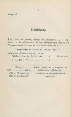 Anlage E3. Bescheinigung
