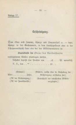 Anlage E3. Bescheinigung