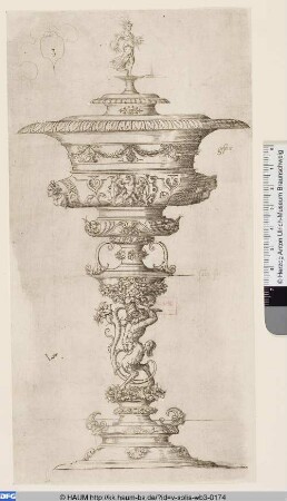 Deckelpokal, bekrönt mit Figur der Ceres