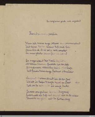 Fremdländisches parfüm (Fremdländischer duft) : [SW XII/XIV: H1(Faszikel II)]; [SW XIII/XIV, S. 37/173-174]