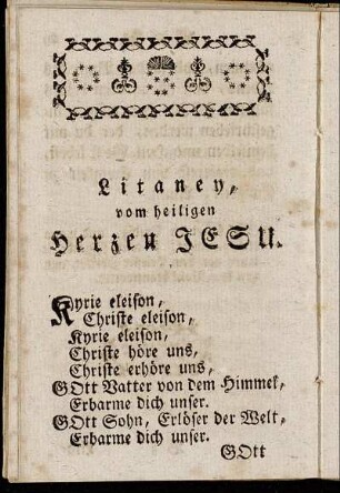 Litaney, vom heiligen Herzen Jesu.