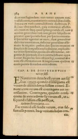 Cap. 2. De Differentiis veri et falsi.