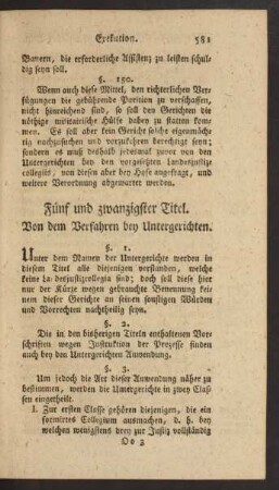 Fünf und zwanzigster Titel